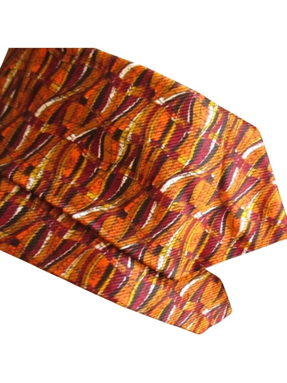 Vintage 1970s NECKTIE  FAT 4" 52" TIE NECKTIE PSYCHADELIC PRINT